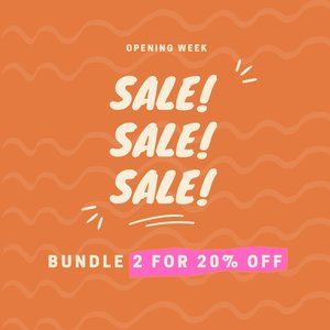 SALE! Bundle any 2 items for 20% OFF